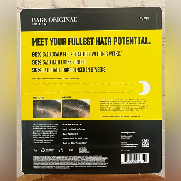 Babe Locks Densifying Hair Serum Two Pack - Picture 5 of 6